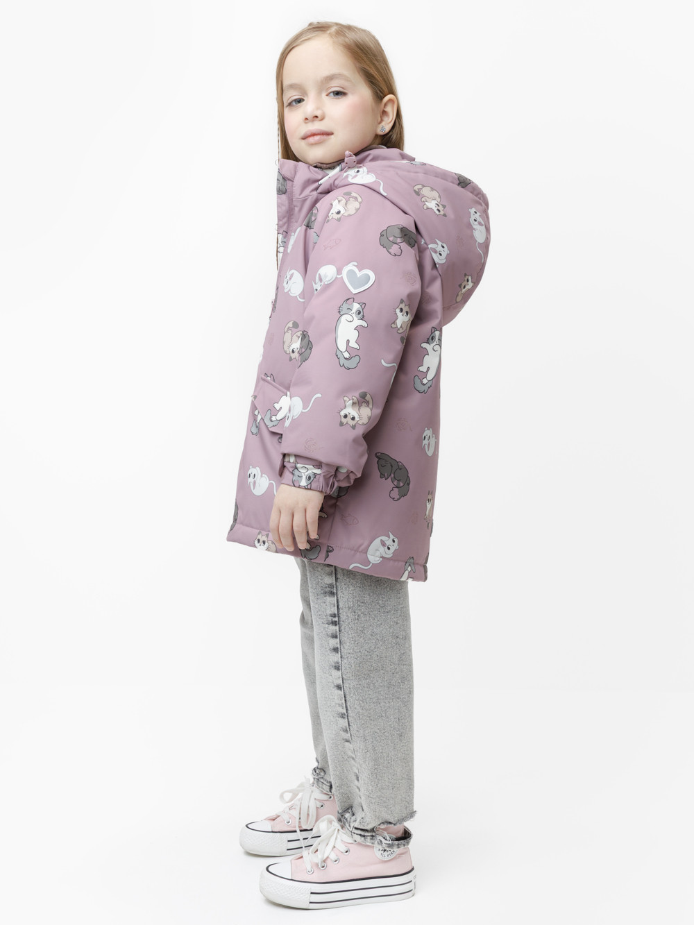 Куртка для девочки, артикул: ВК 32167/н/9 Ал, цвет: розовый, фото 3