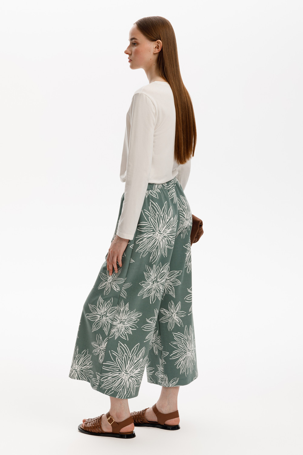 Брюки женские для мам, артикул: ЕВТ 4150, цвет: зеленый, фото 3