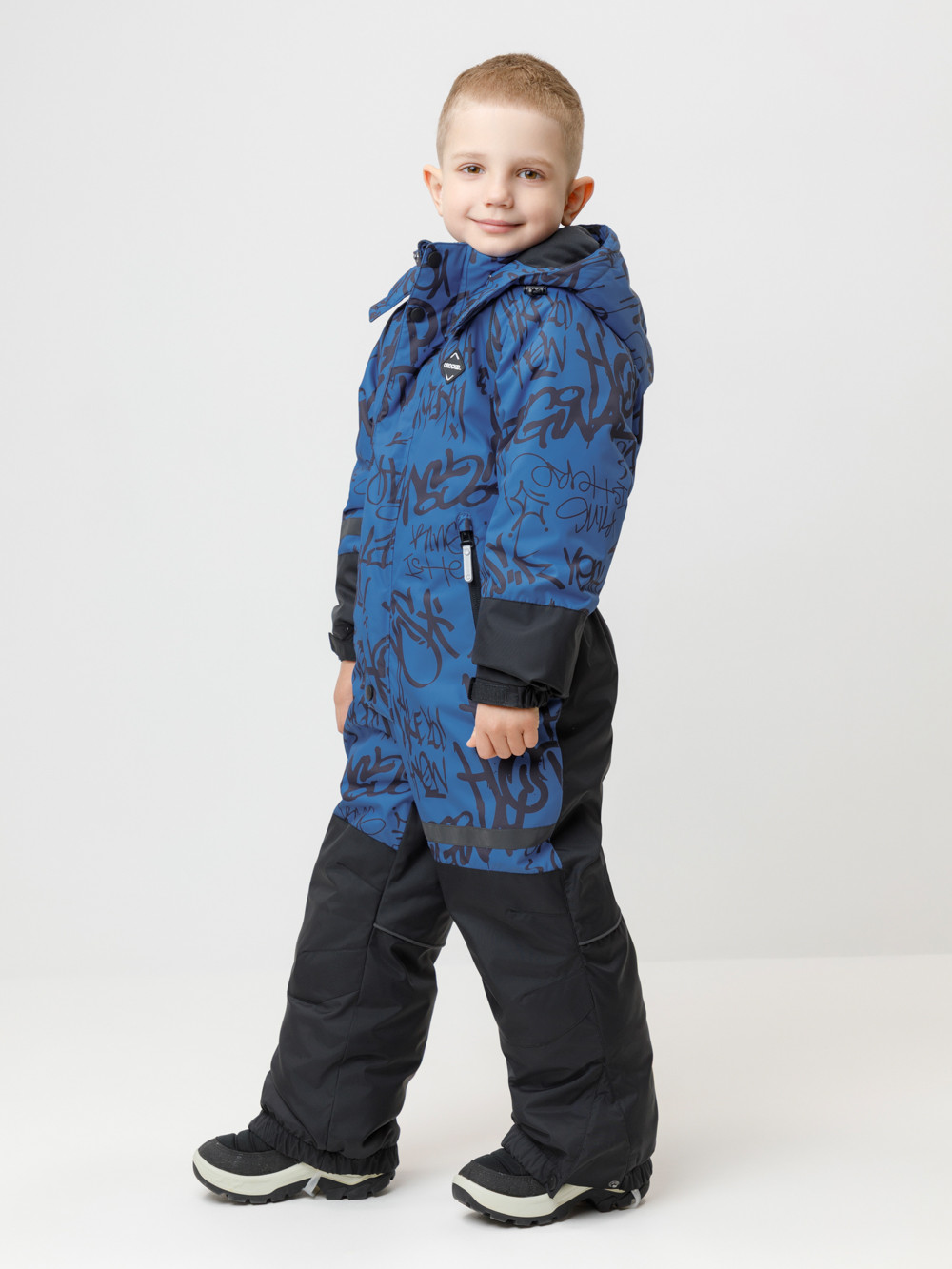 Комбинезоны утепленные для мальчика, артикул: ВК 60100/н/8 ГР, цвет: голубой, фото 3