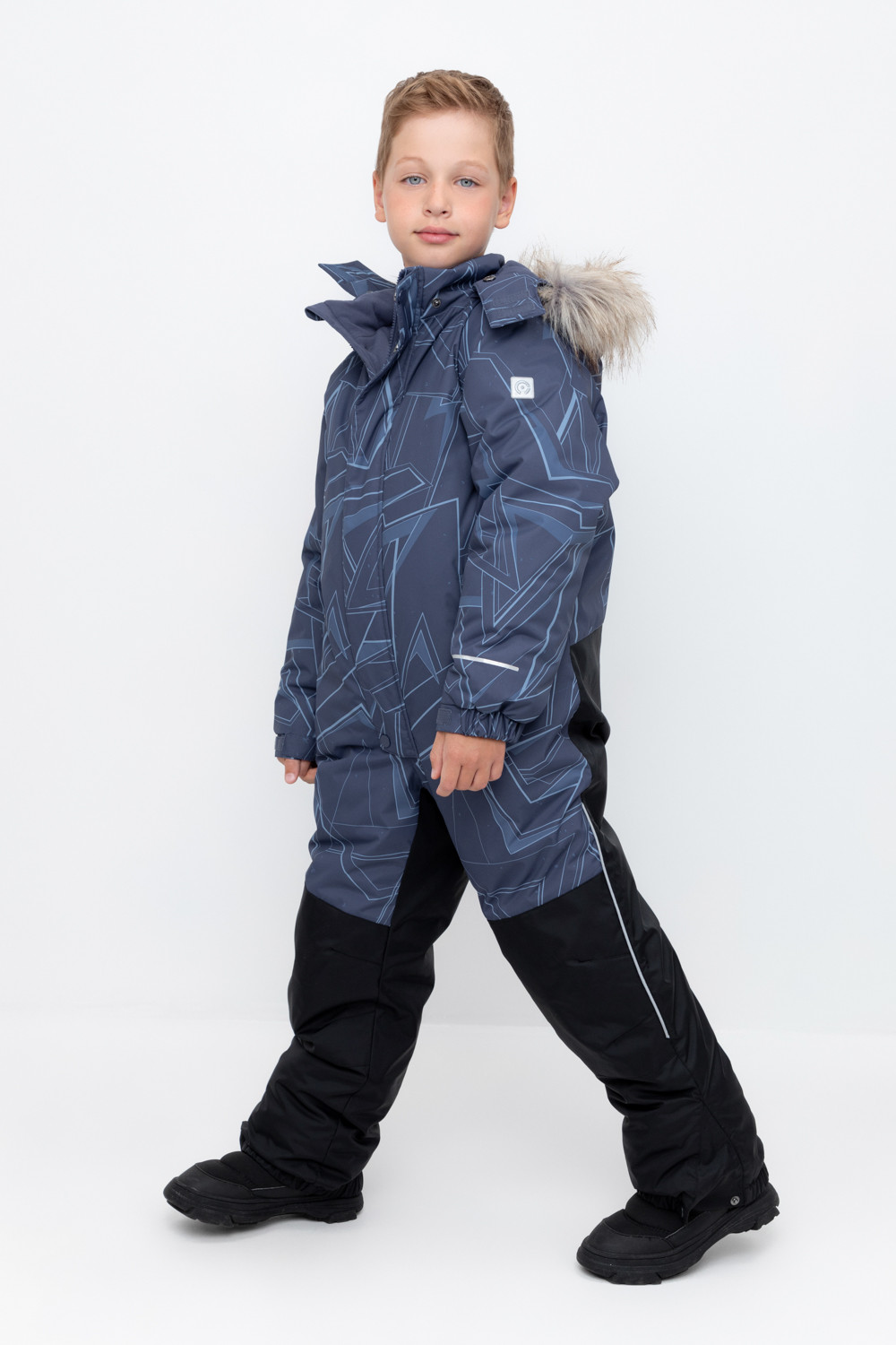 Комбинезоны утепленные для мальчика, артикул: ВК 60120/н/11 ГР, цвет: темно-синий, фото 3