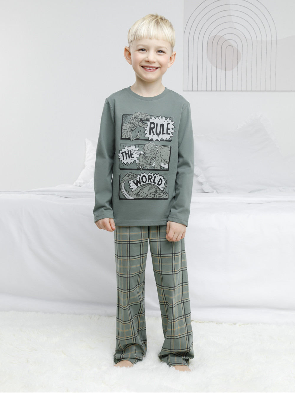 Пижама для мальчика, артикул: К 1600, цвет: зеленый, фото 3