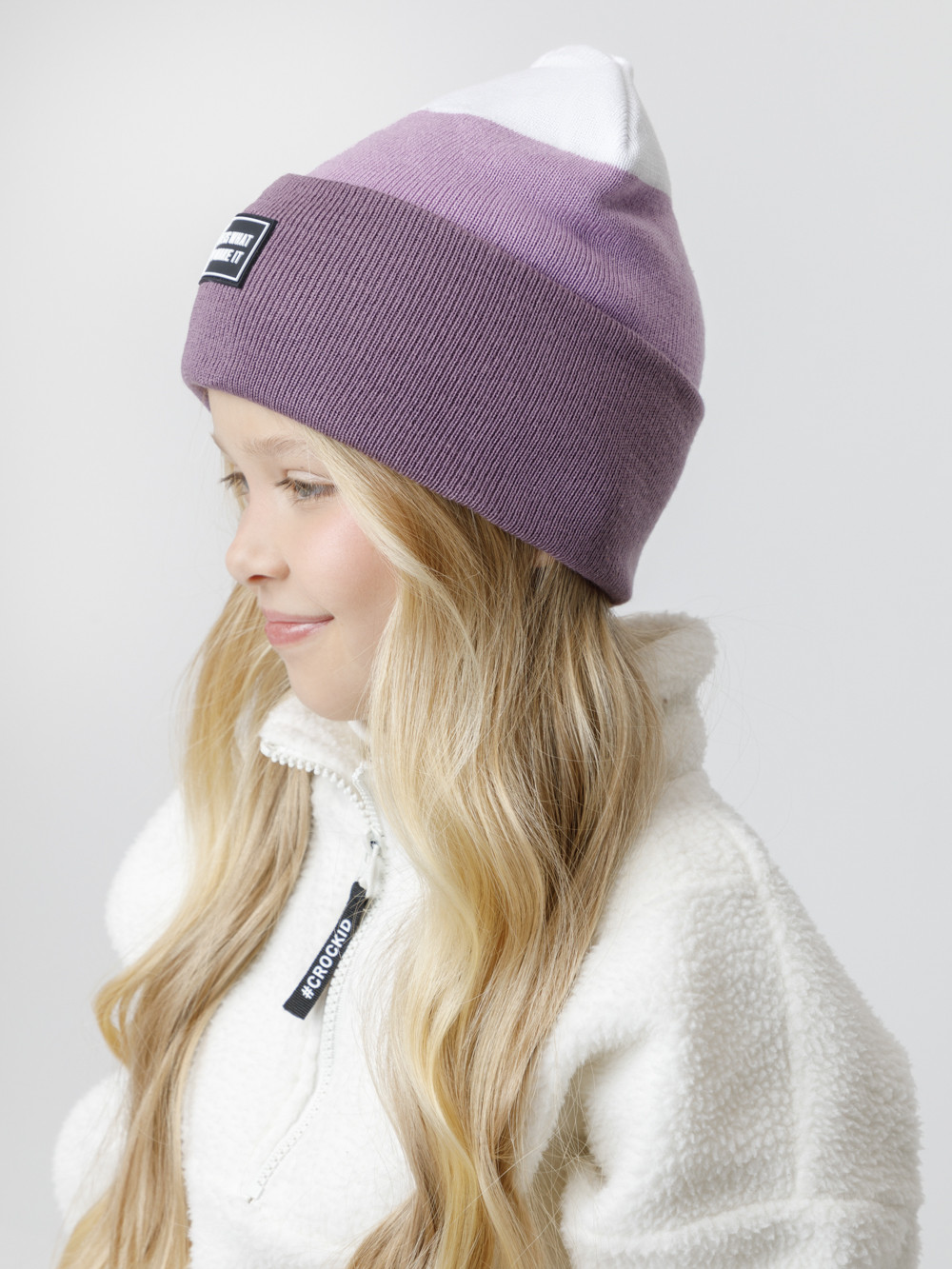 Шапка для девочки, артикул: КВ 20426, цвет: светло-розовый, фото 3