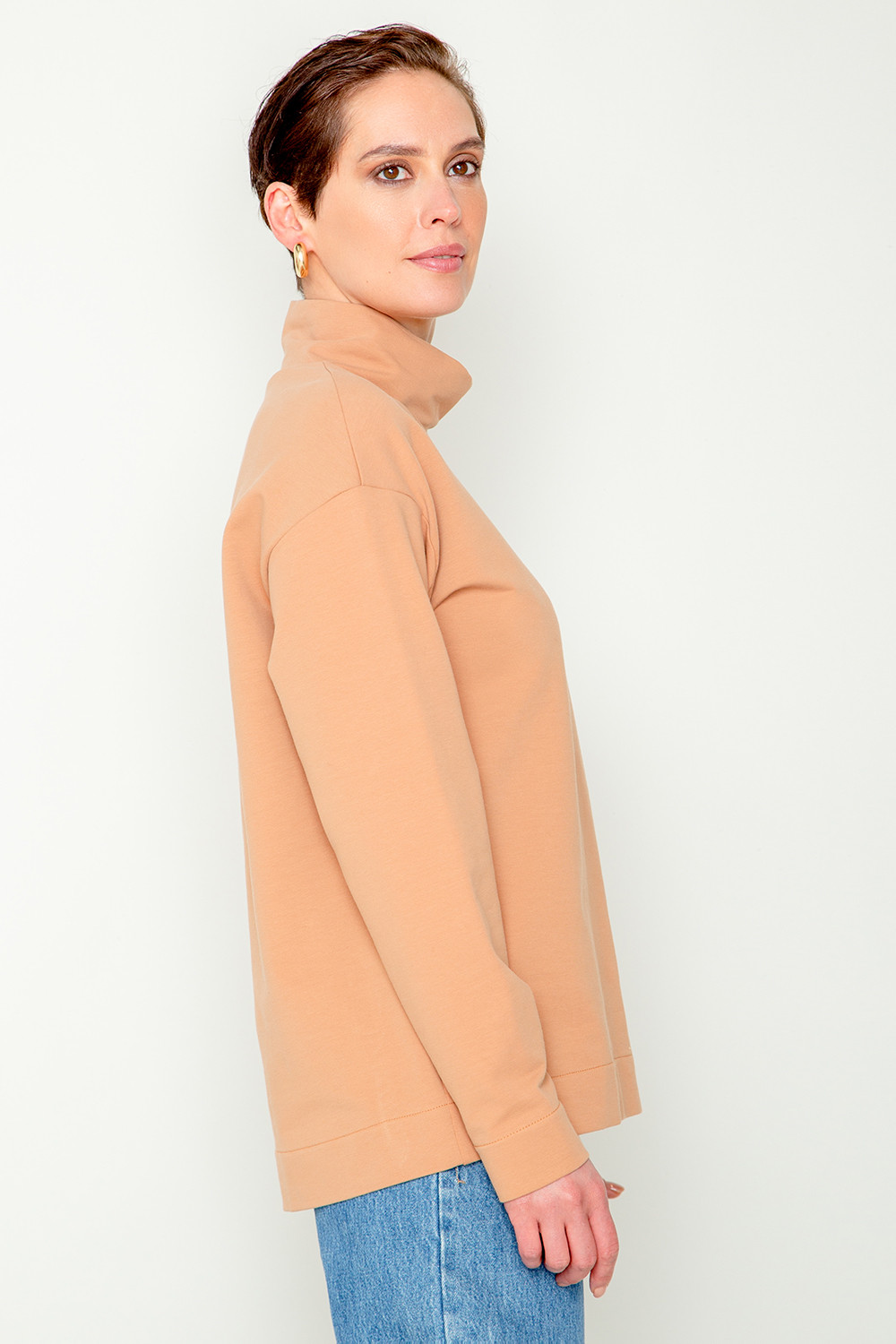 Джемперы женские для мам, артикул: ЕВТ 3122, цвет: коричневый, фото 3