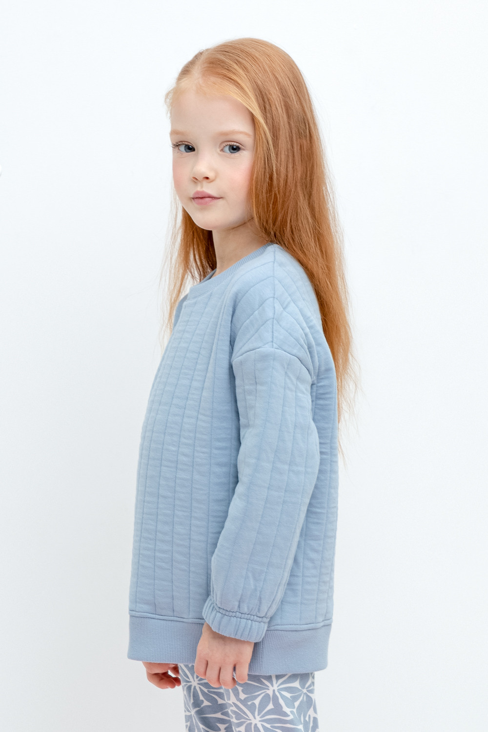 Свитшоты для девочки, артикул: КР 302420, цвет: синий, фото 3