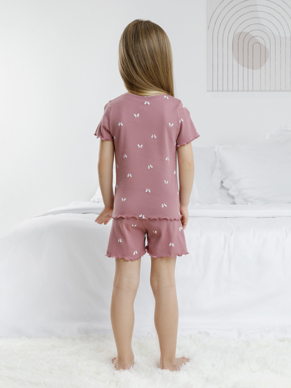 Пижама для девочки, артикул: К 1652, цвет: розовый, фото 3