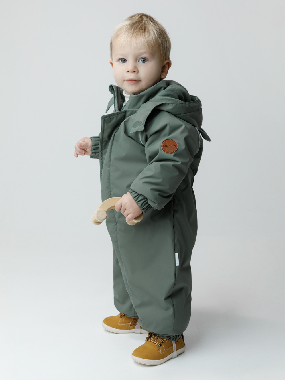 Комбинезоны утепленные для мальчика, артикул: ВК 60108/8 Ал, цвет: зеленый, фото 3