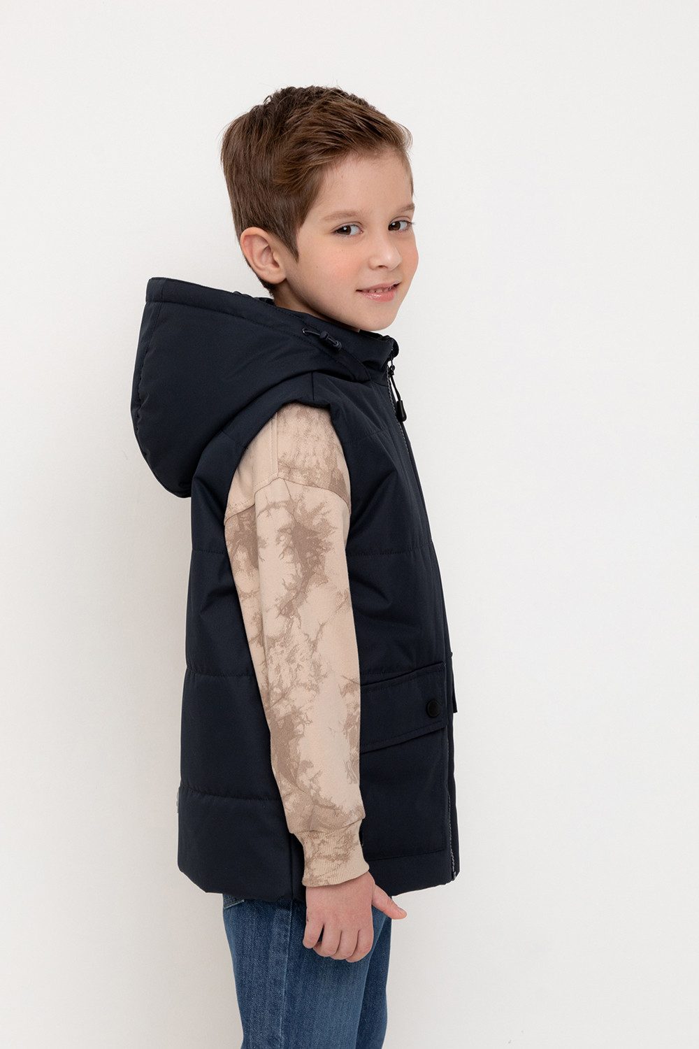 Жилеты для мальчика, артикул: ВК 35011/15 ГР (128-158), цвет: синий, фото 3