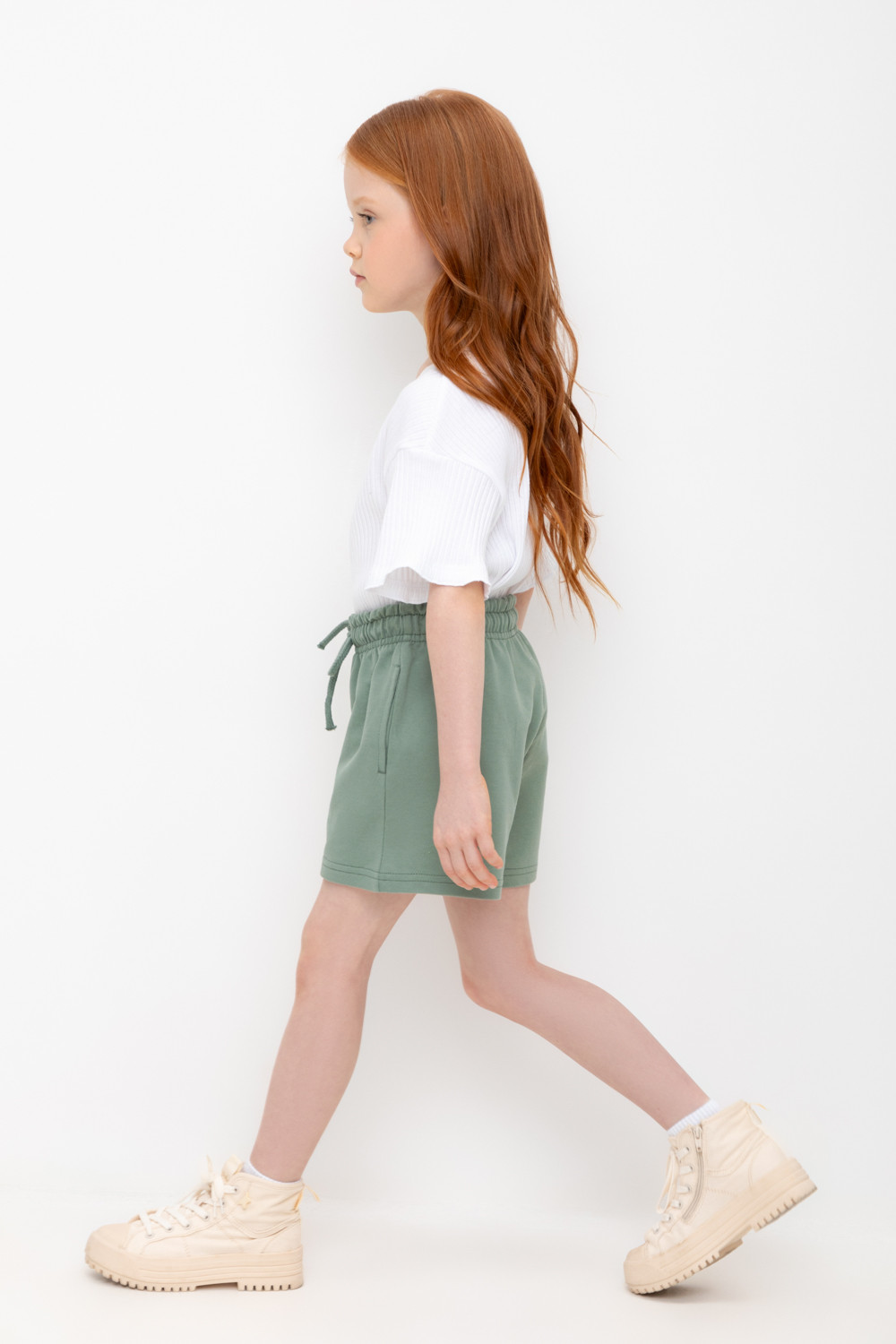 Шорты для девочки, артикул: К 400548, цвет: зеленый, фото 3