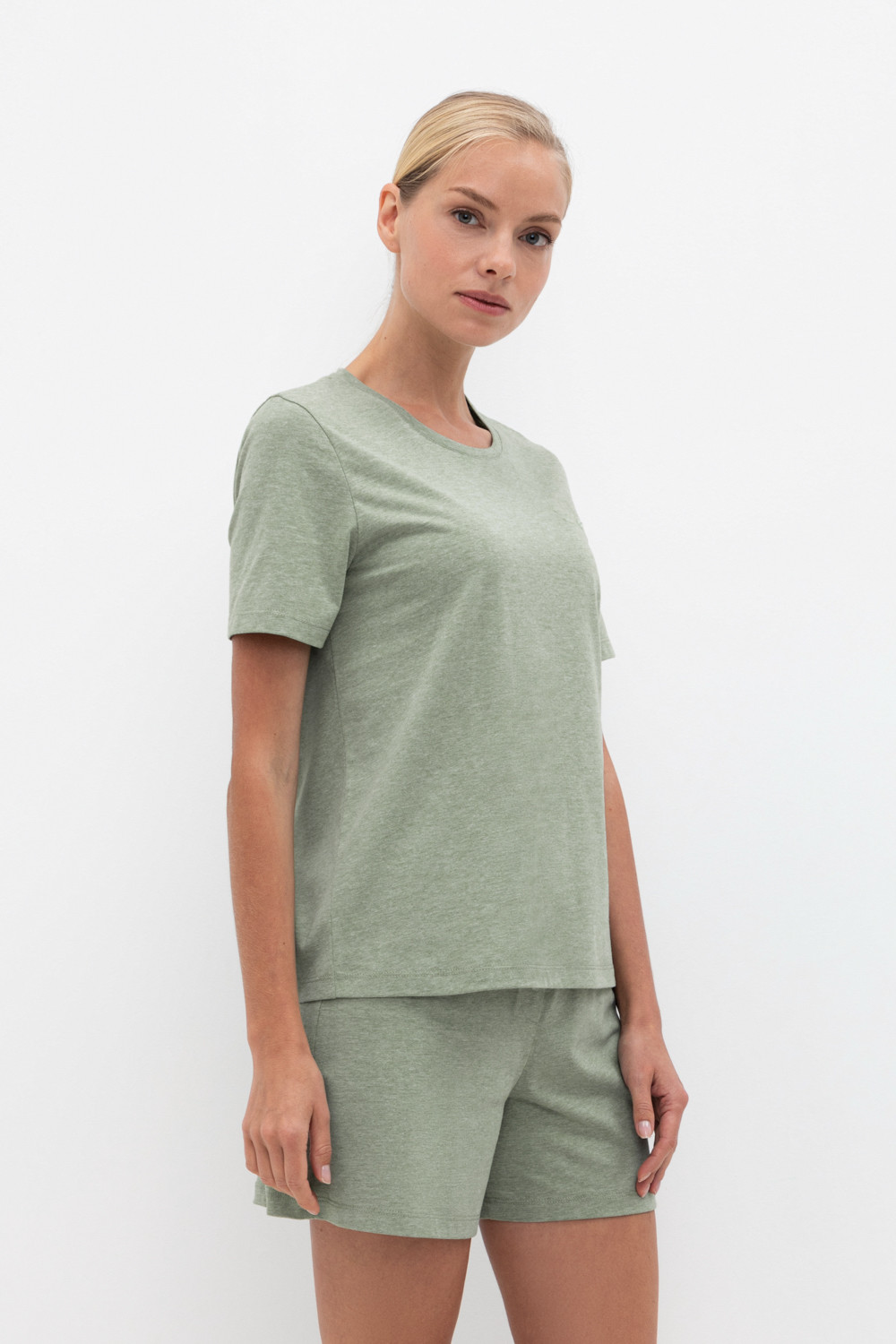 Футболки для дома для мам, артикул: Е 30078, цвет: зеленый, фото 3