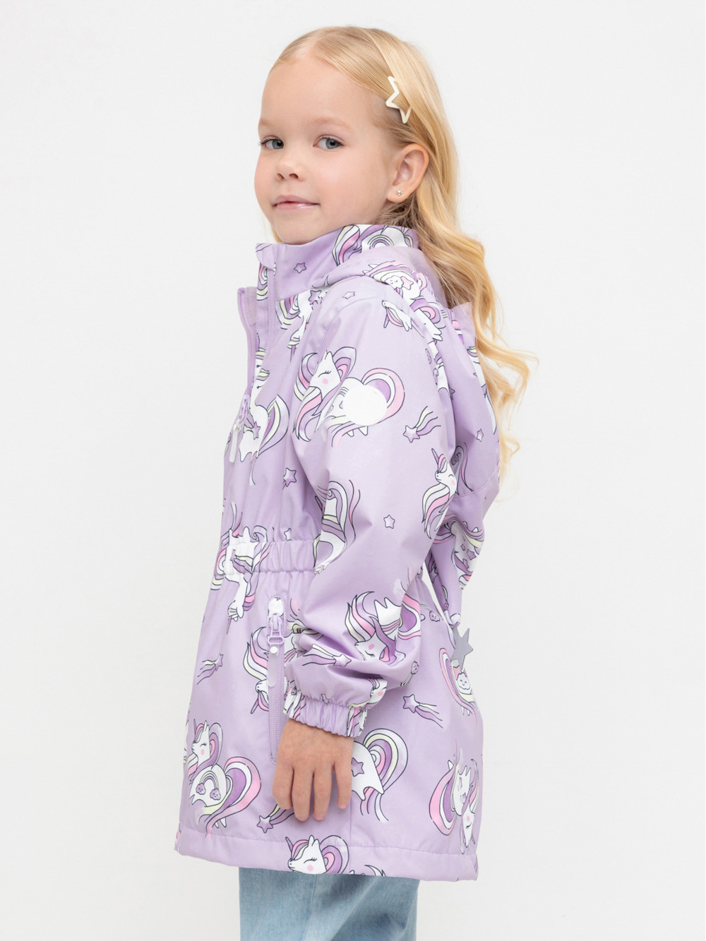 Куртка для девочки, артикул: ВК 32118/н/6 УЗГ, цвет: фиолетовый, фото 3