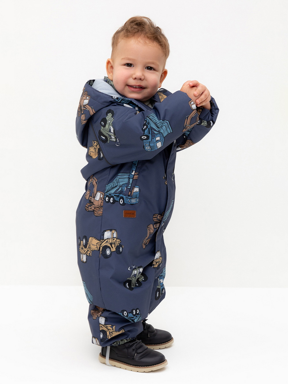 Комбинезоны утепленные для мальчика, артикул: ВК 60085/н/58 УЗГ, цвет: синий, фото 3