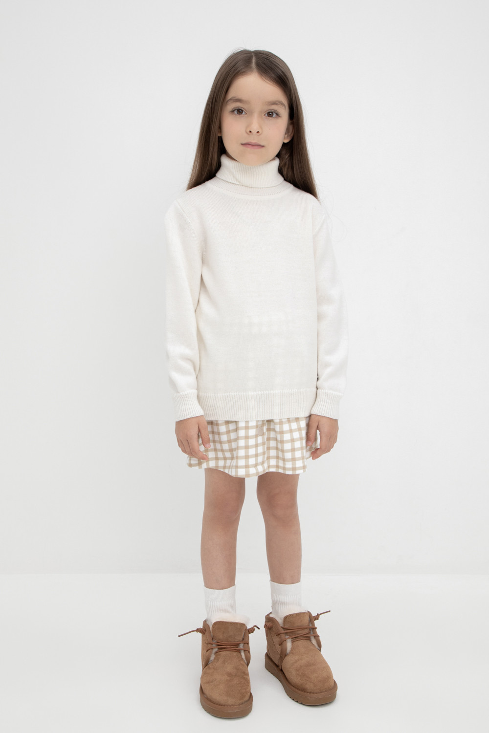 Джемпер для девочки, артикул: КВ 30147/ш, цвет: бежевый, фото 3