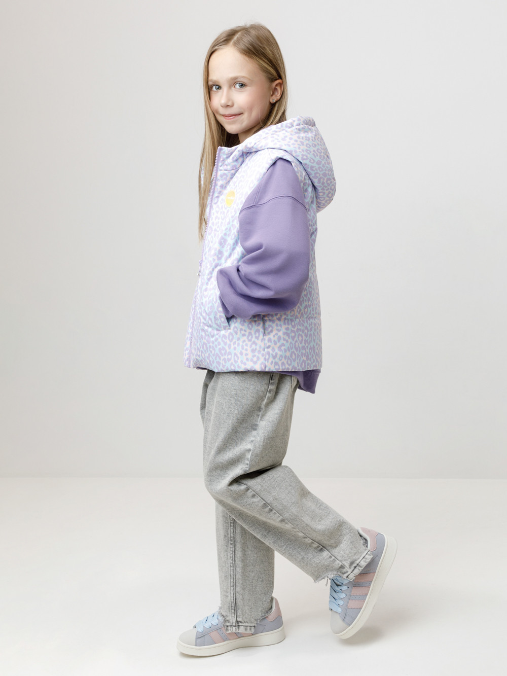 Жилет для девочки, артикул: ВК 35019/н/2 ГР (98-128), цвет: минт, фото 3