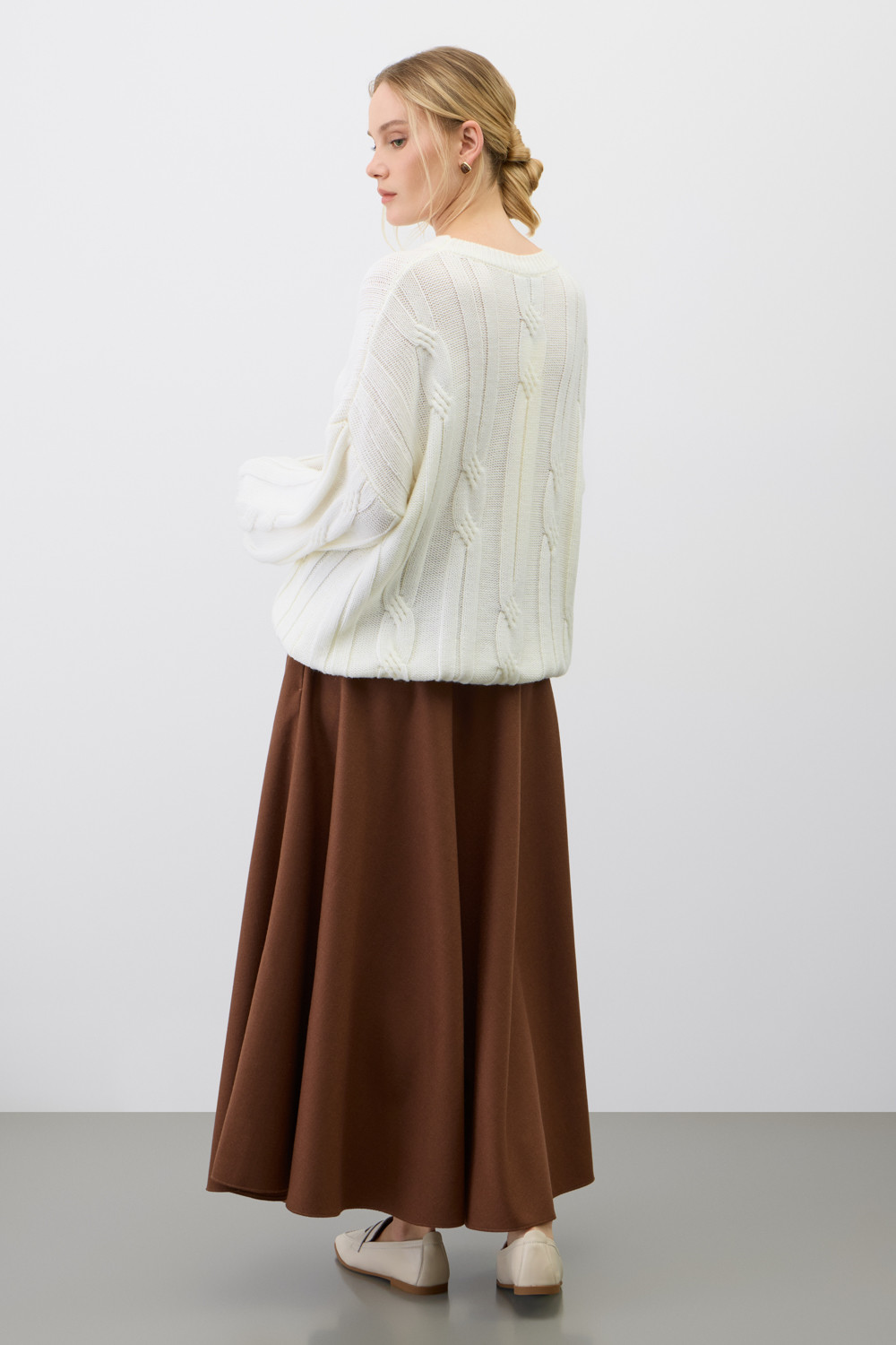 Юбки женские для мам, артикул: ЕТ 70005, цвет: коричневый, фото 3