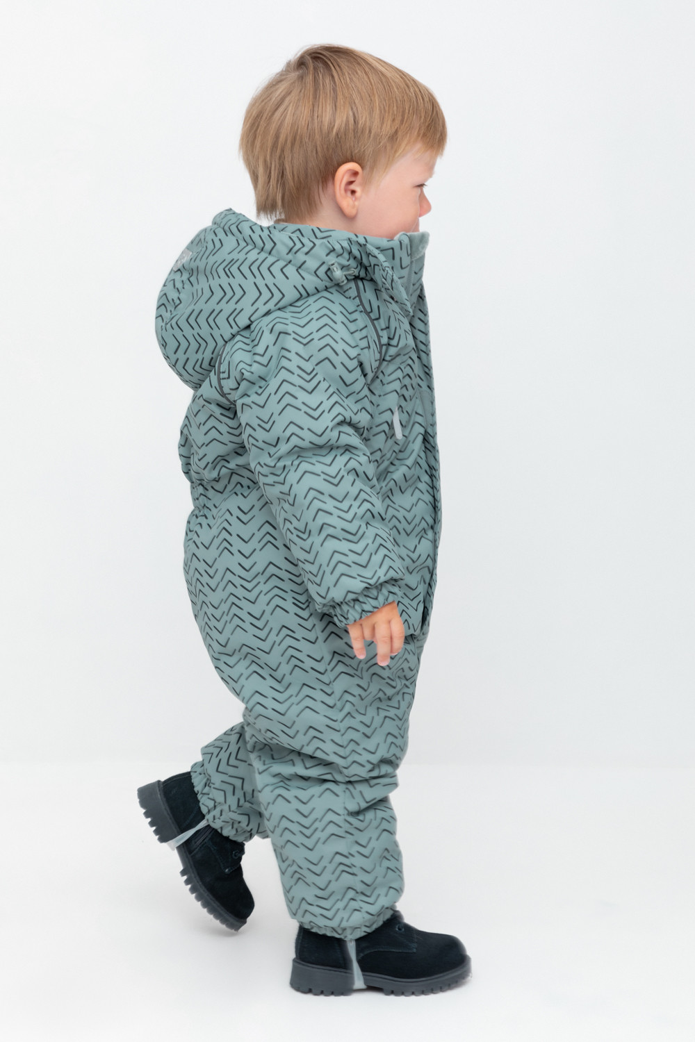 Комбинезоны утепленные для мальчика, артикул: ВК 60113/н/10 УЗГ, цвет: зеленый, фото 3