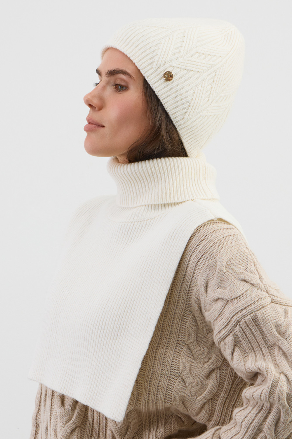 Шапки для мам, артикул: ЕВ 20022/ш, цвет: белый, фото 3