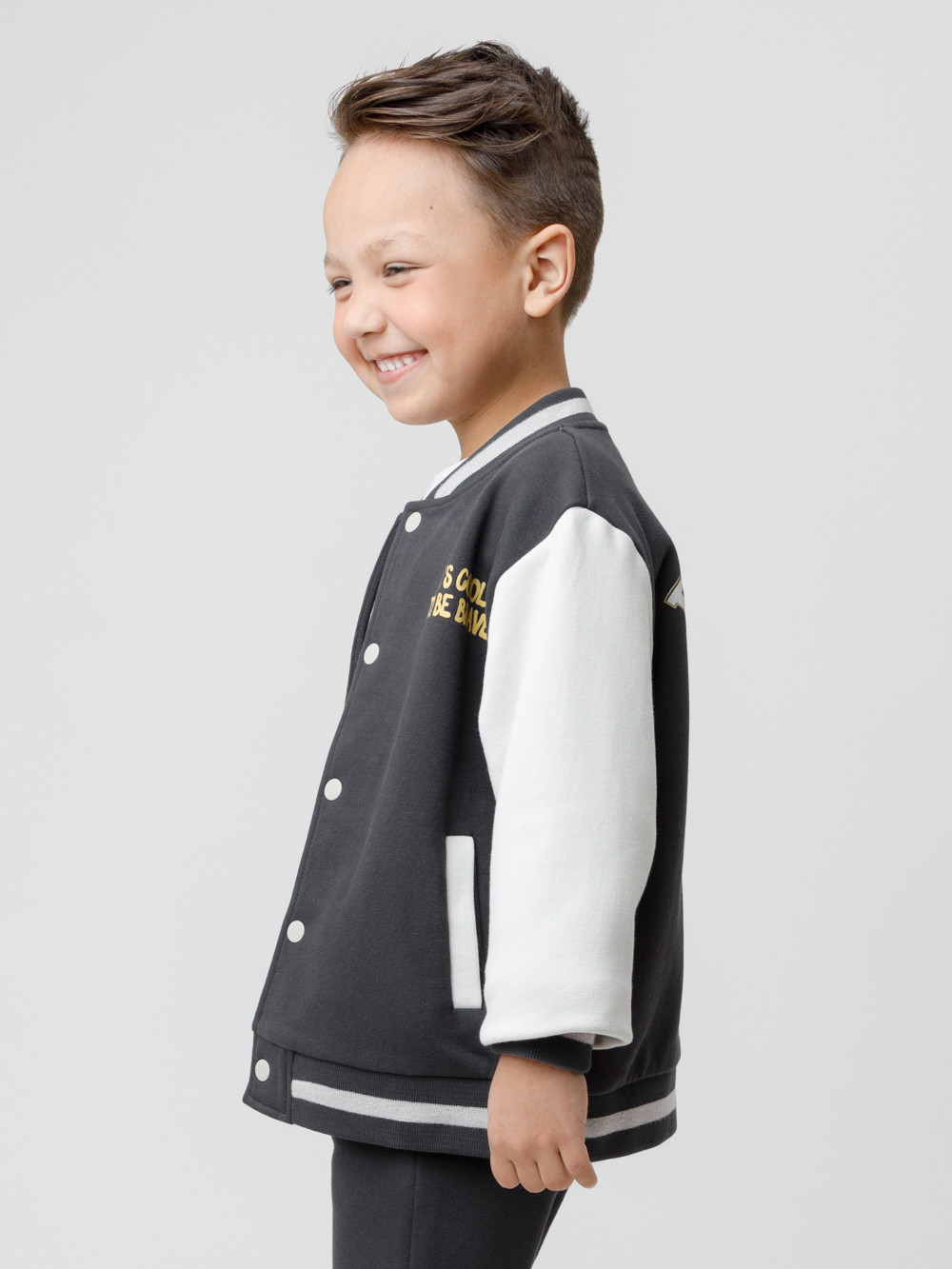Жакет для мальчика, артикул: КР 302841, цвет: темно-серый, фото 3