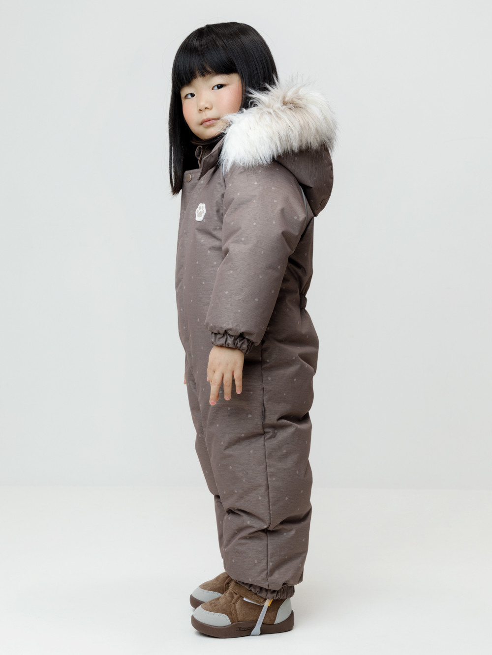 Комбинезоны утепленные для девочки, артикул: ВК 60103/н/8 УЗГ, цвет: коричневый, фото 3