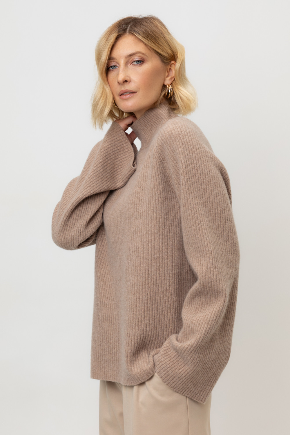 Джемперы женские для мам, артикул: ЕВ 30179/ш, цвет: бежевый, фото 3