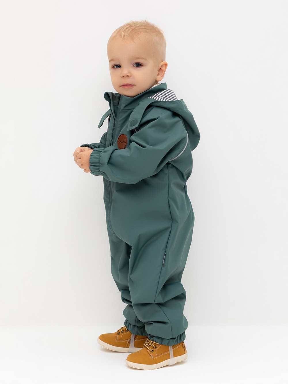 Комбинезоны утепленные для мальчика, артикул: ВК 60091/5 Ал, цвет: зеленый, фото 3