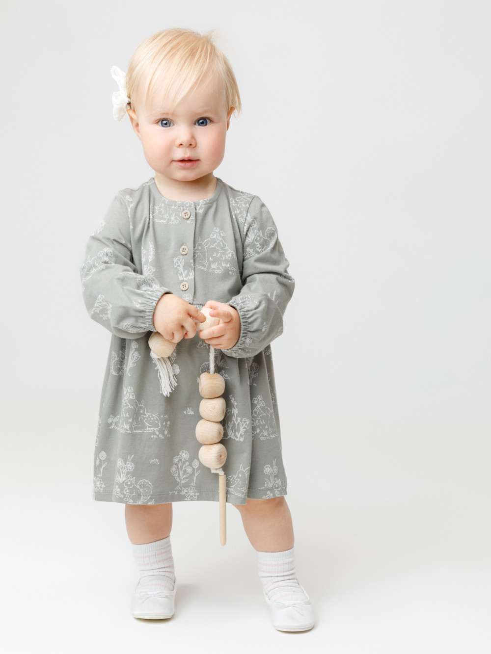 Платье для девочки, артикул: КР 5906, цвет: зеленый, фото 3