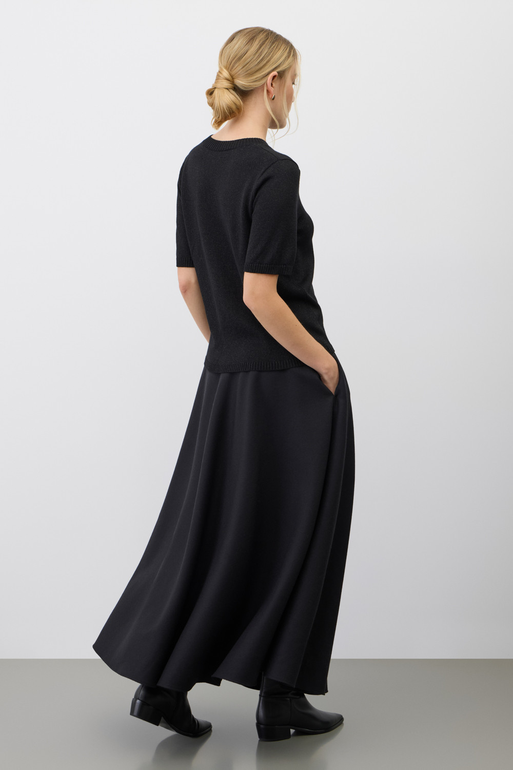 Юбки женские для мам, артикул: ЕТ 70005, цвет: черный, фото 3