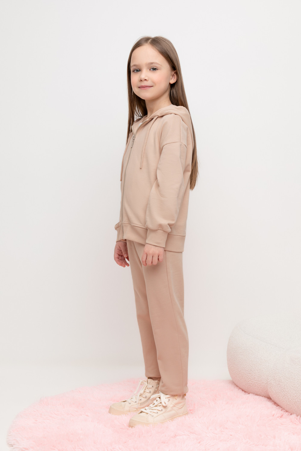 Брюки для девочки, артикул: КР 400669, цвет: бежевый, фото 3