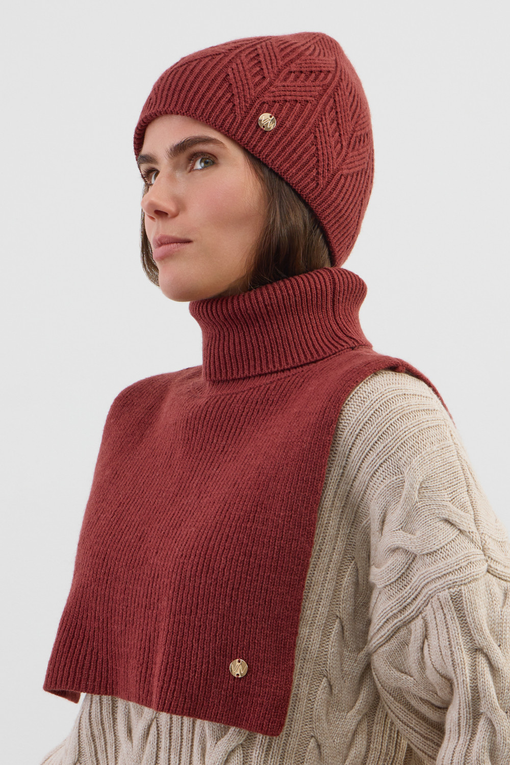 Шапки для мам, артикул: ЕВ 20022/ш, цвет: коричневый, фото 3