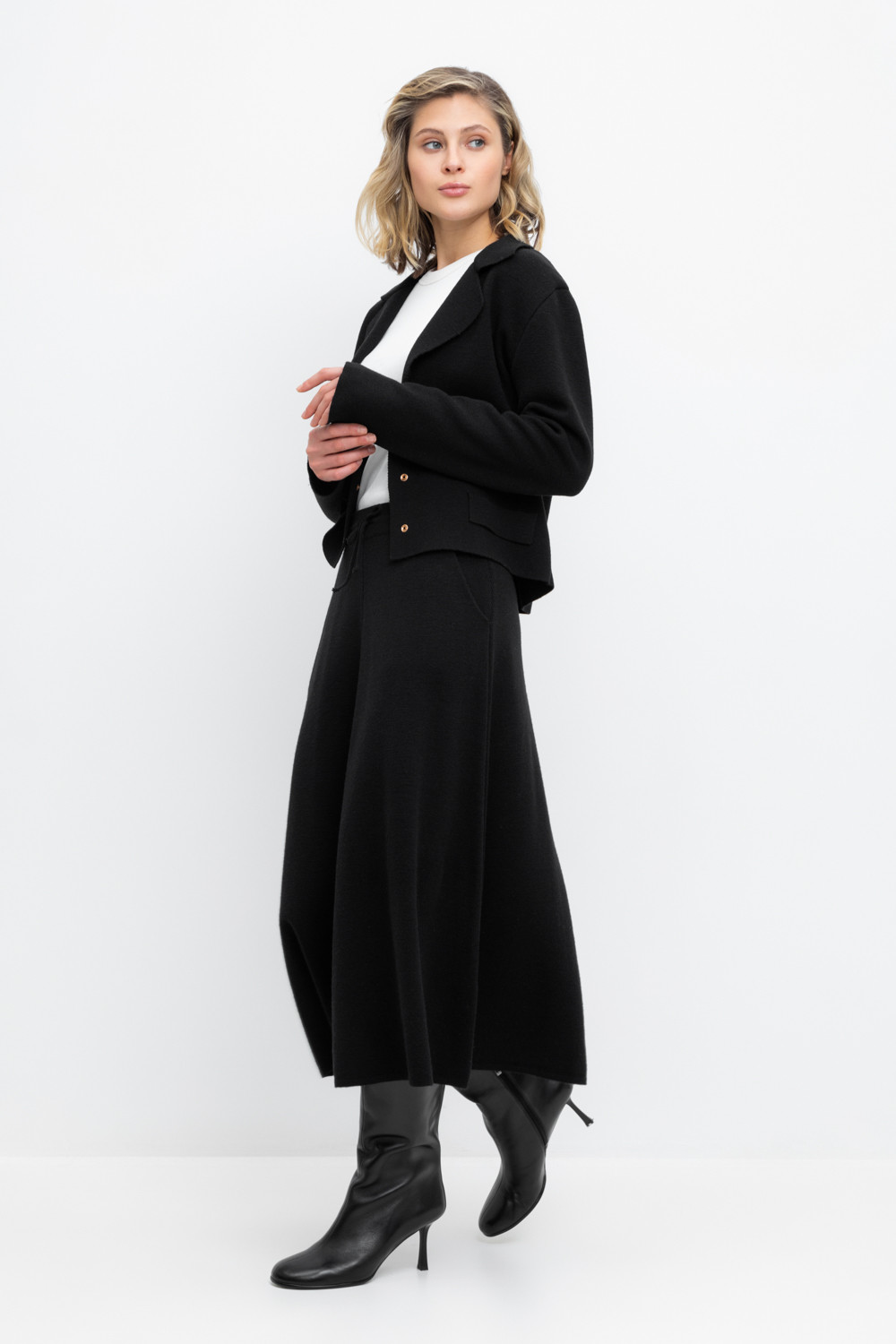 Юбки женские для мам, артикул: ЕВ 737/ш, цвет: черный, фото 3