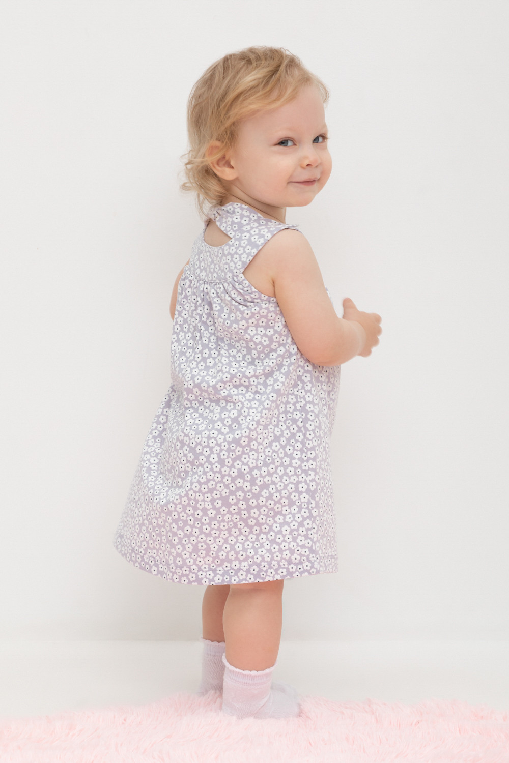 Сарафан для девочки, артикул: КР 5861, цвет: фиолетовый, фото 3