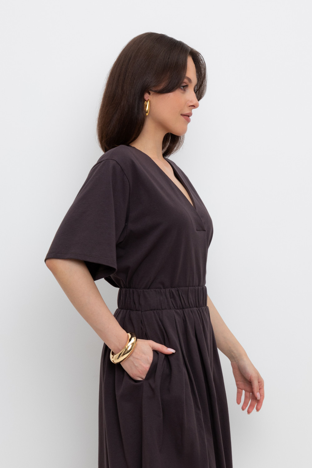 Блузы, рубашки женские для мам, артикул: ЕВТ 3266, цвет: черный3, фото 3