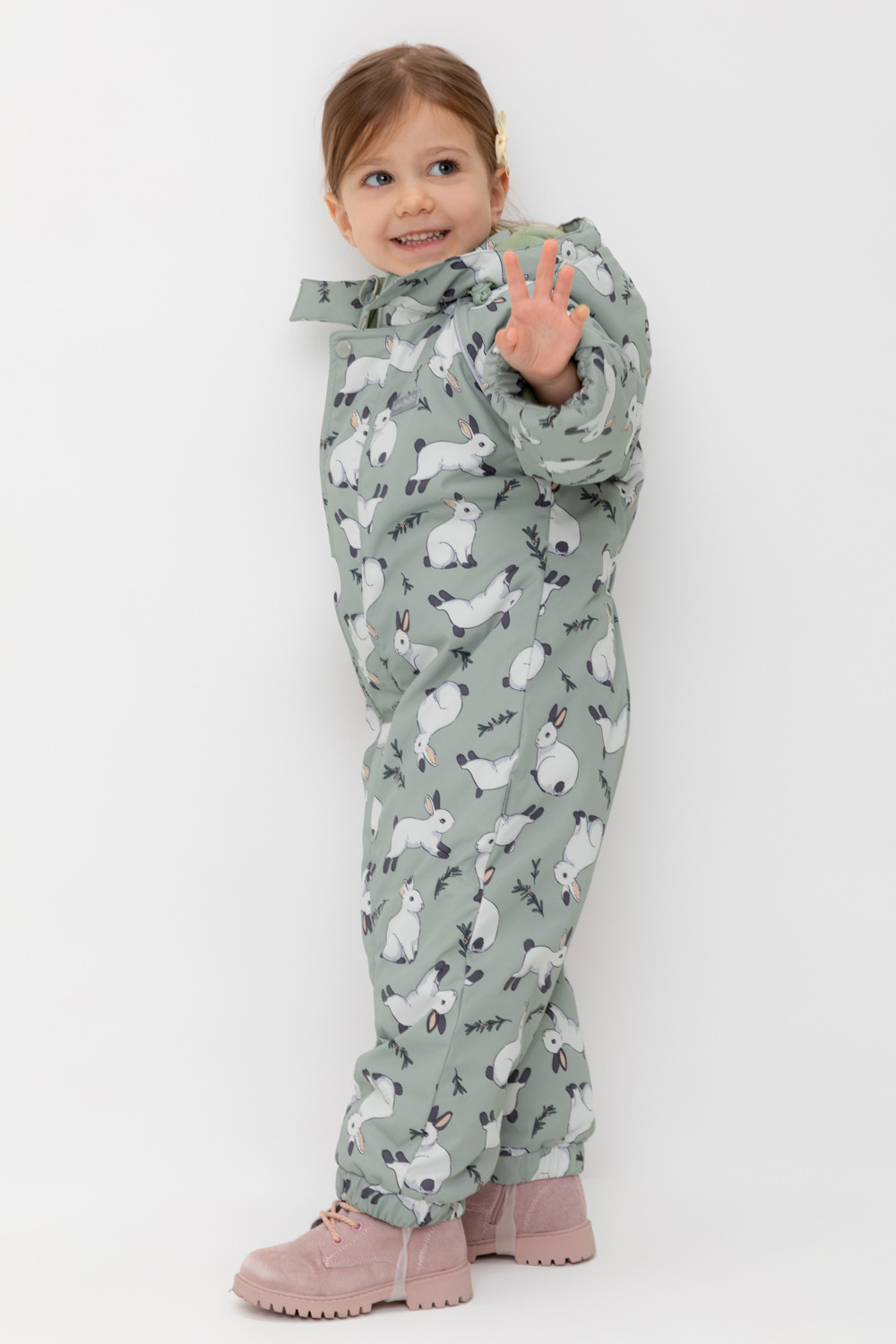 Комбинезоны утепленные для девочки, артикул: ВК 60032/н/34 Ал, цвет: хаки, фото 3