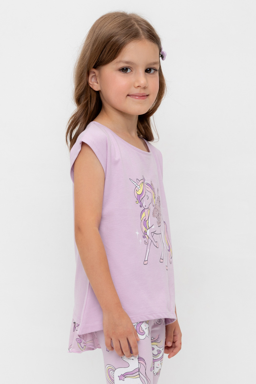 Футболка для девочки, артикул: КР 302319-1, цвет: фиолетовый, фото 3