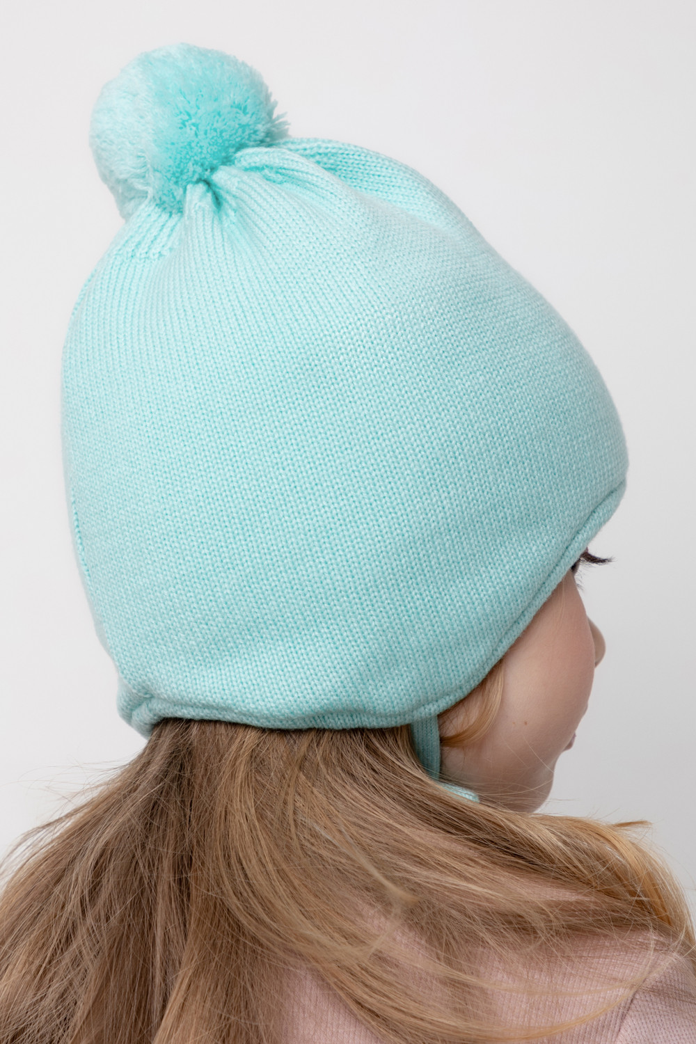 Шапка для девочки, артикул: КВ 20292/ш, цвет: бирюзовый, фото 3