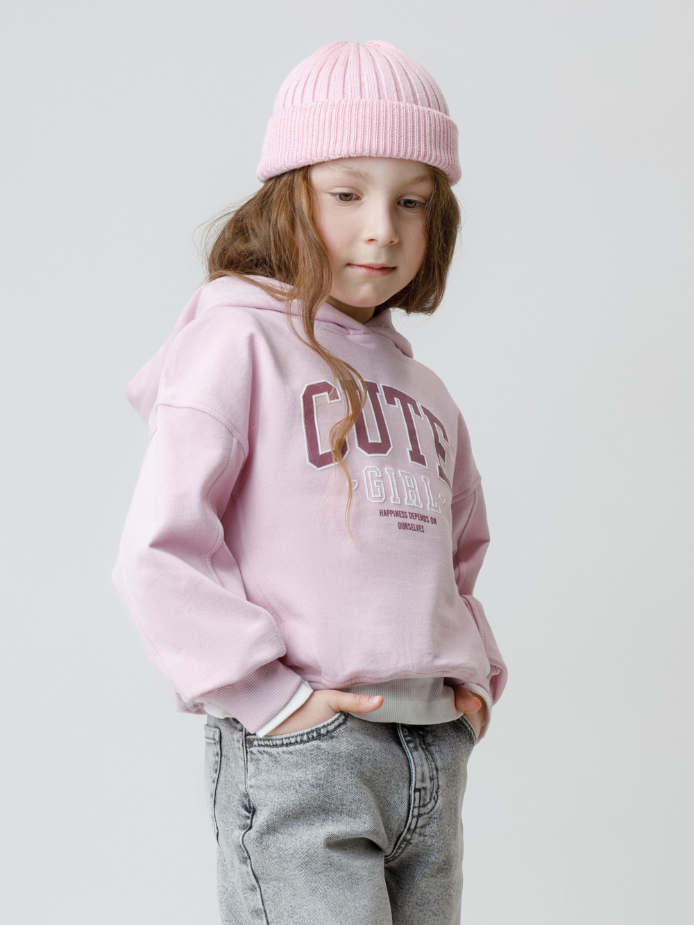 Худи для девочки, артикул: КР 302815, цвет: фиолетовый, фото 3