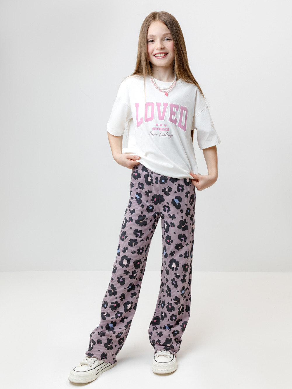 Брюки для девочки, артикул: КР 400869, цвет: фиолетовый, фото 3