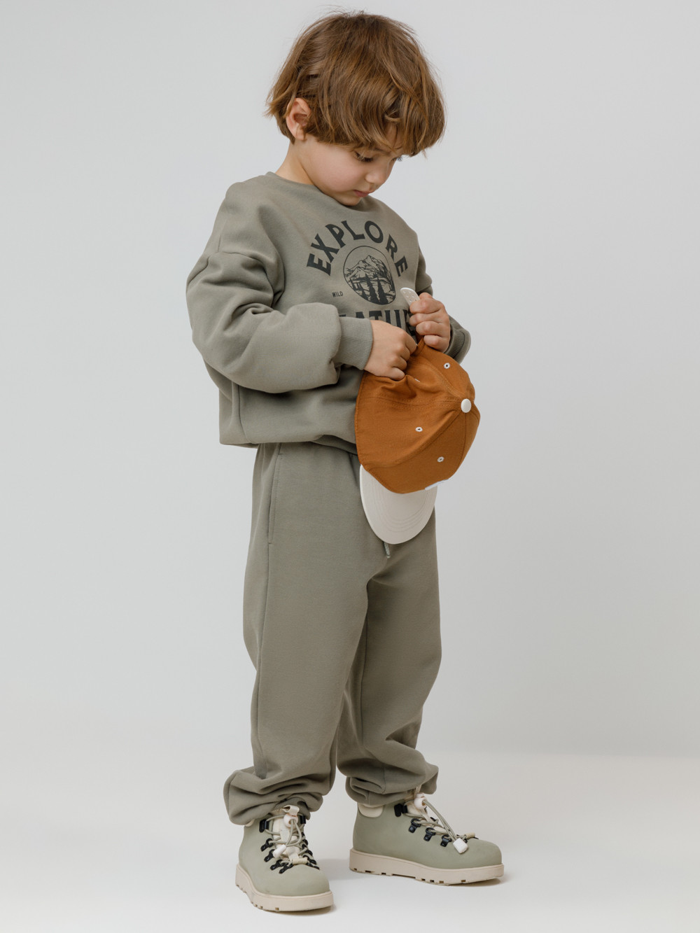 Брюки для мальчика, артикул: КР 400830, цвет: хаки, фото 3