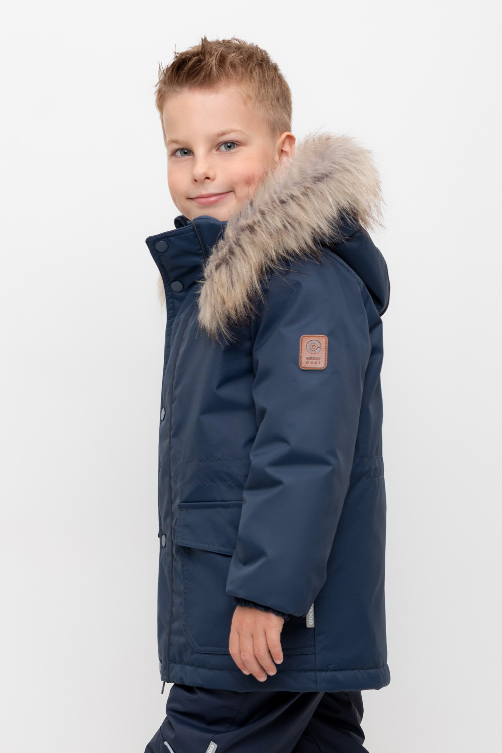 Пальто, плащи для мальчика, артикул: ВК 36096/6 УЗГ (104-122), цвет: темно-синий, фото 3