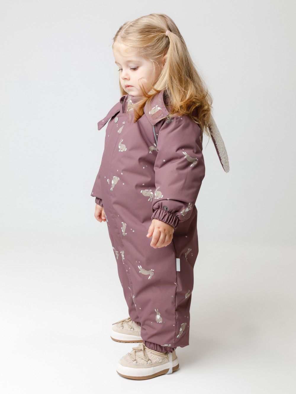 Комбинезоны утепленные для девочки, артикул: ВК 60131/н/3 УЗГ, цвет: бежевый, фото 3