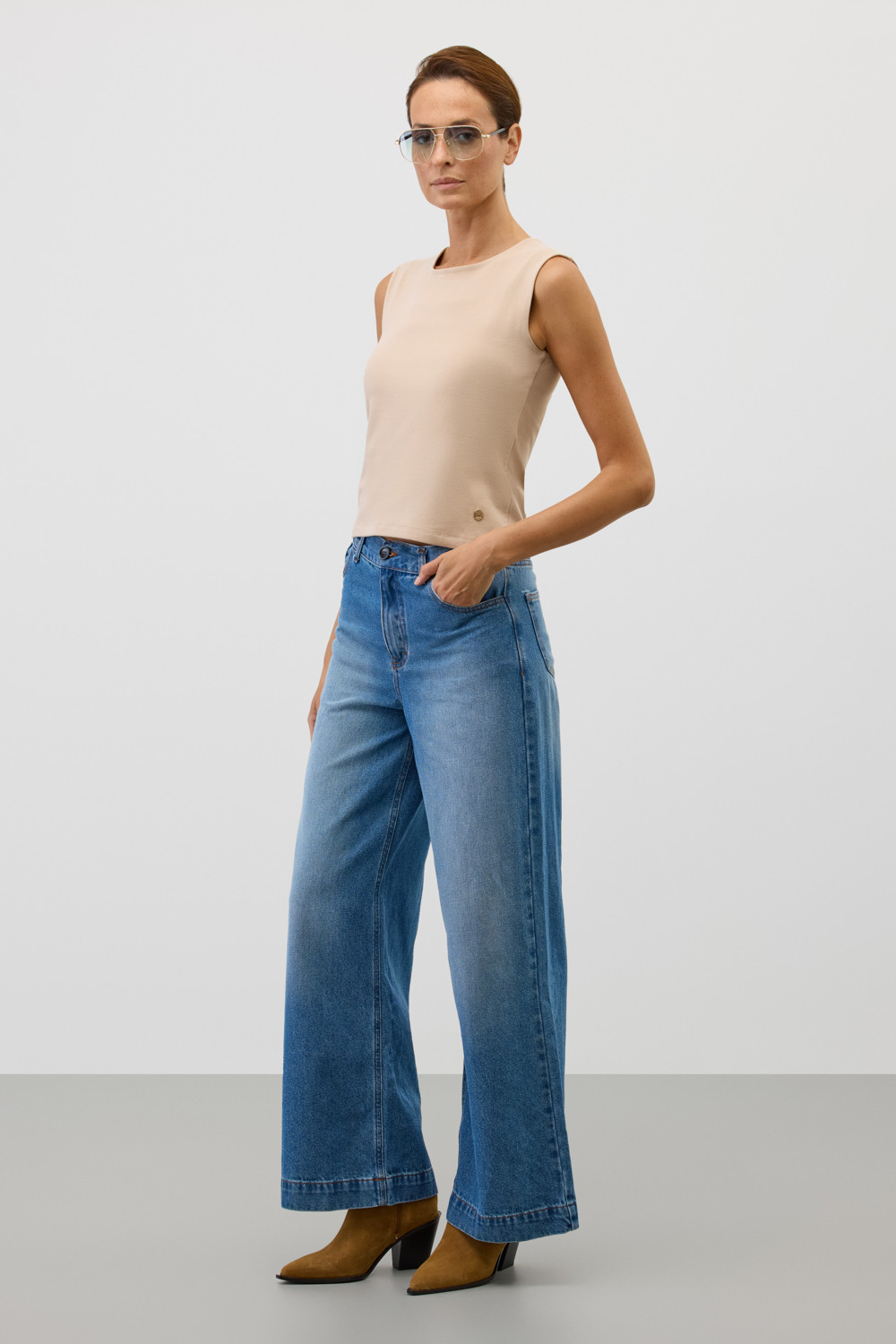 Майки женские для мам, артикул: ЕВТ 3329, цвет: бежевый, фото 3