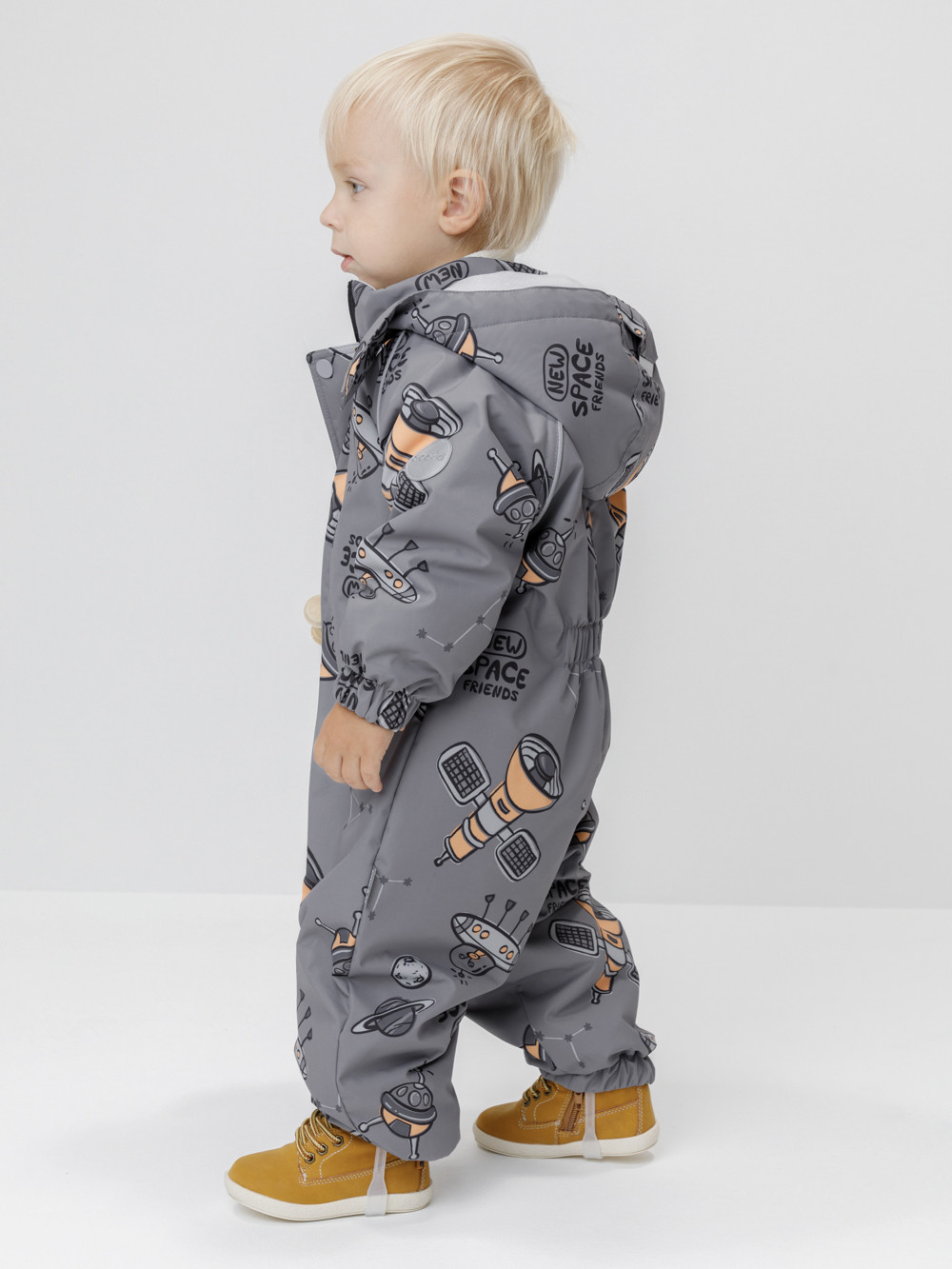 Комбинезоны утепленные для мальчика, артикул: ВК 60134/н/3 Ал, цвет: серый, фото 3