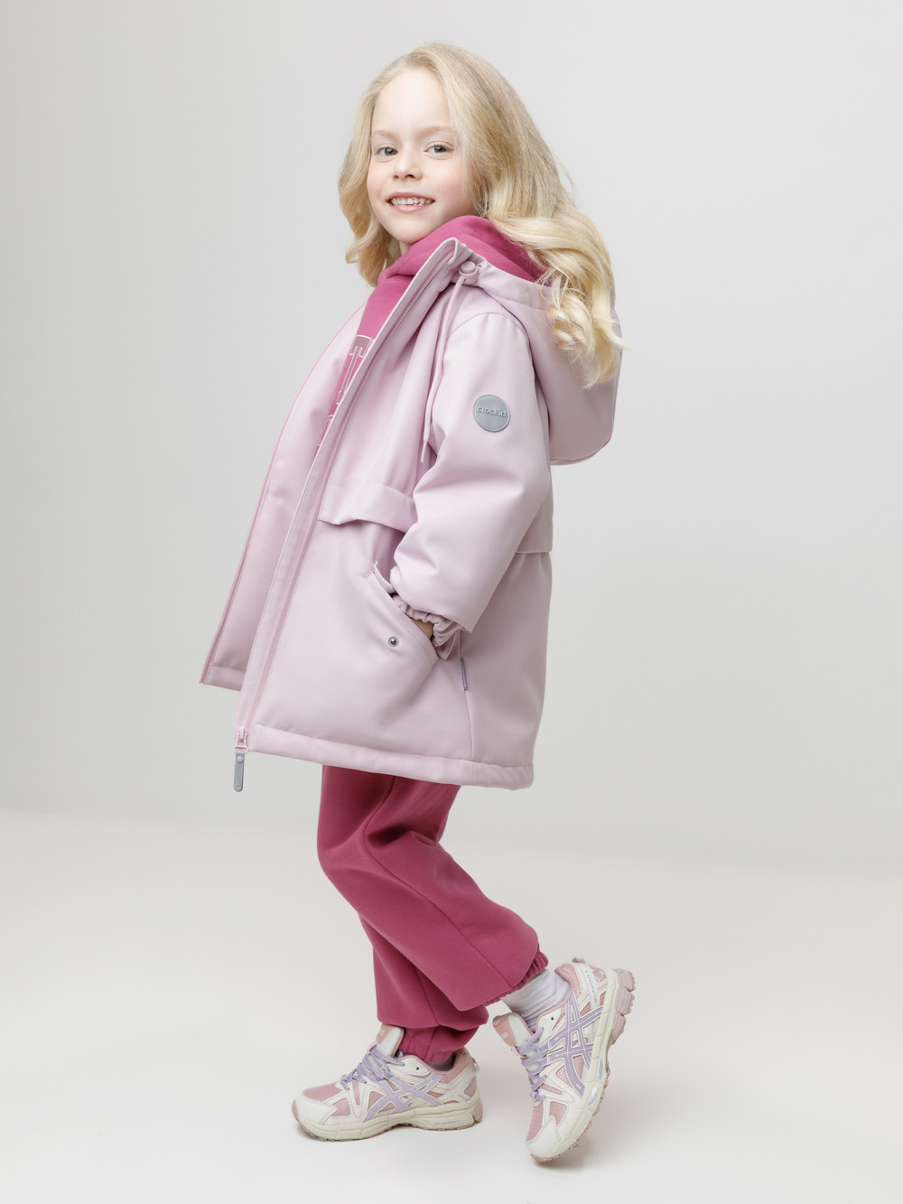 Куртка для девочки, артикул: ВК 32179/4 УЗГ, цвет: фиолетовый, фото 3