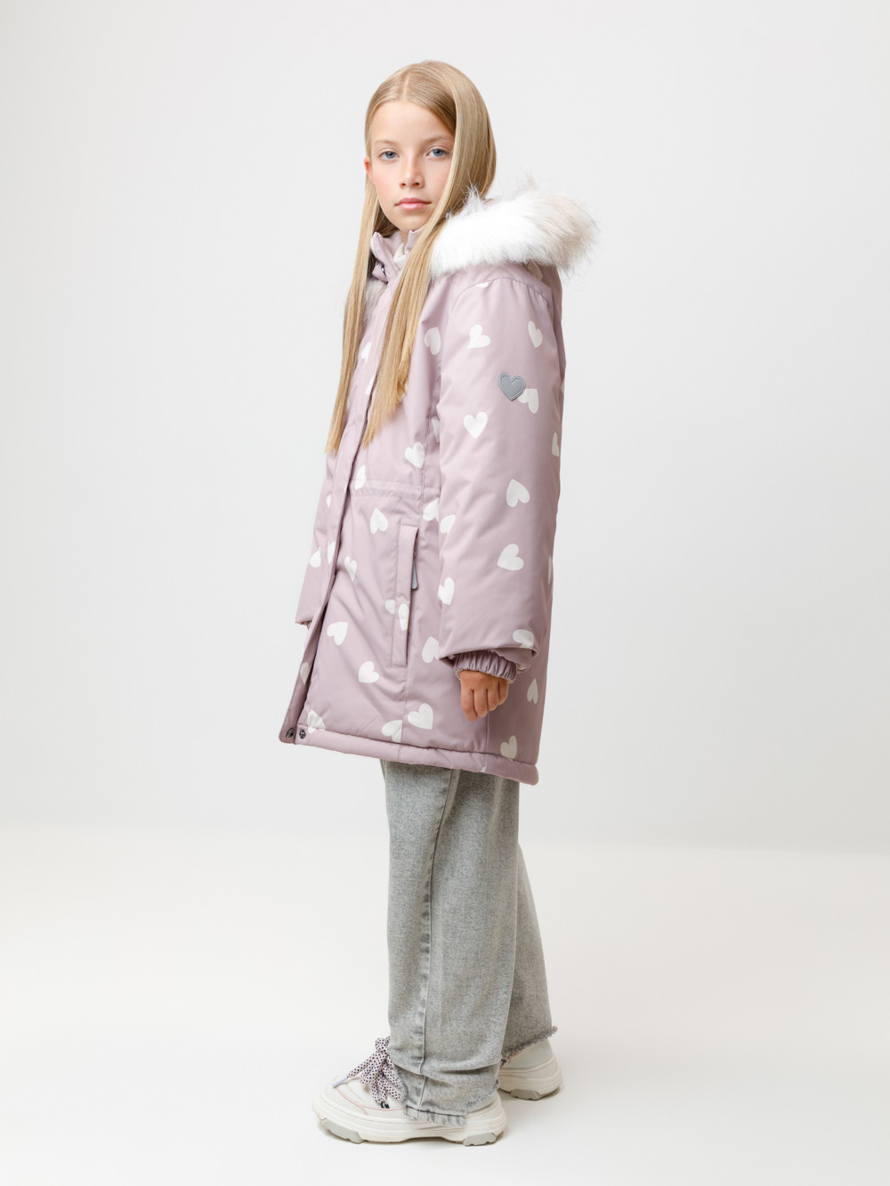 Куртка для девочки, артикул: ВК 38122/н/1 УЗГ, цвет: бежевый, фото 3