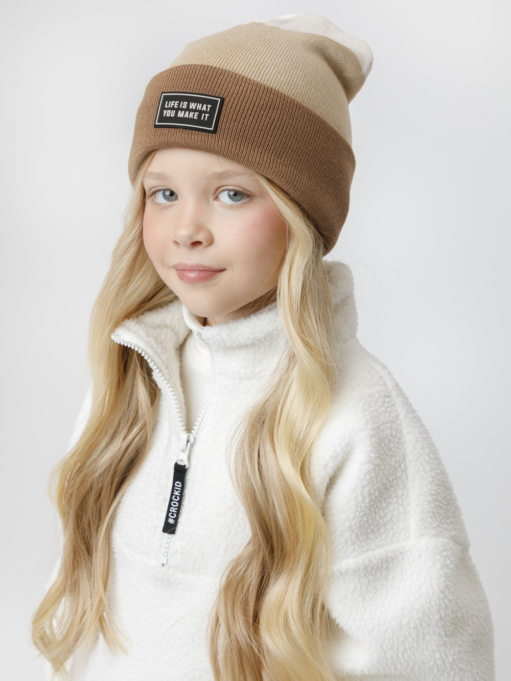 Шапка для девочки, артикул: КВ 20426, цвет: горчица, фото 3