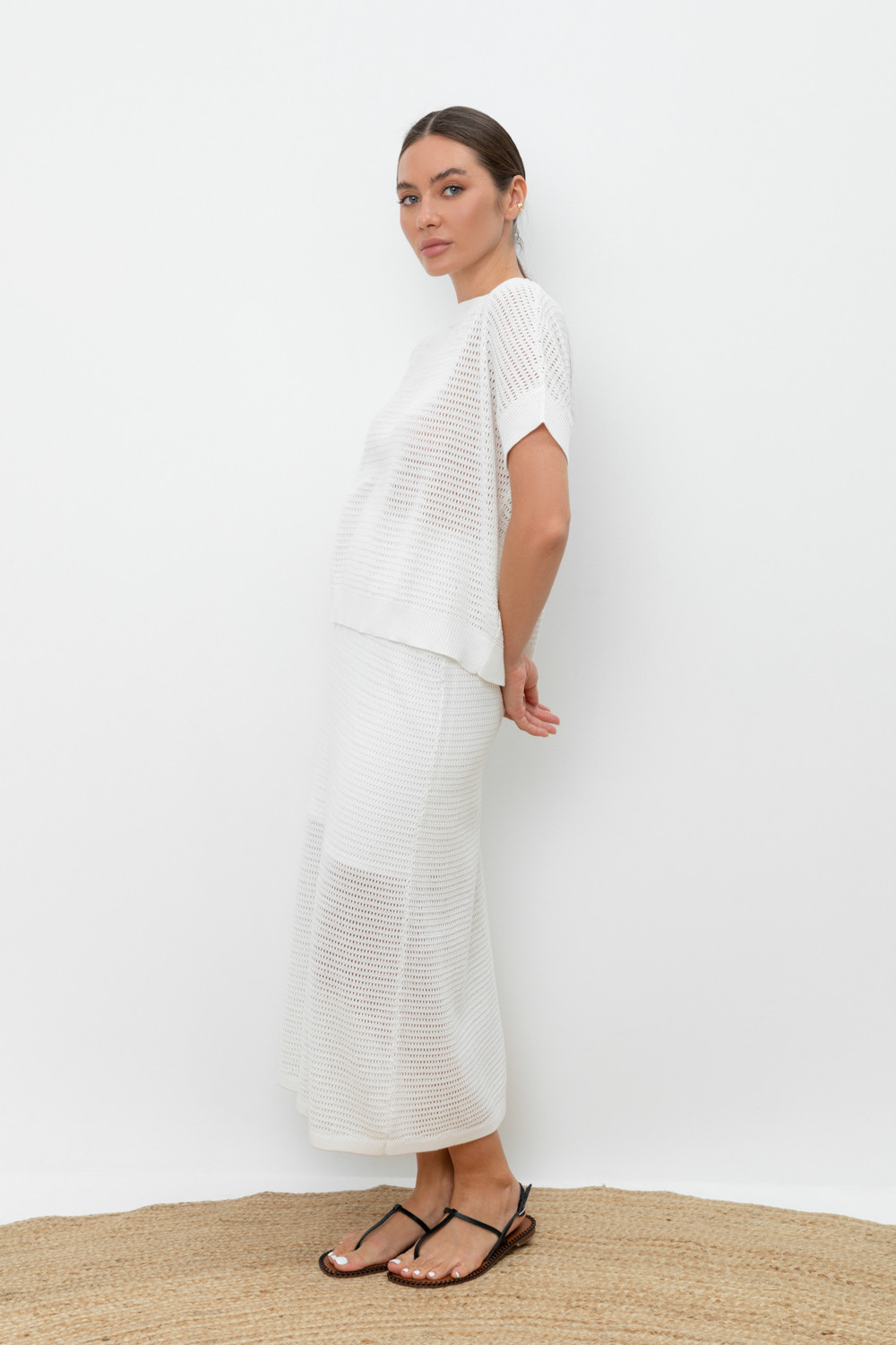 Юбки женские для мам, артикул: ЕВ 733, цвет: бежевый, фото 3