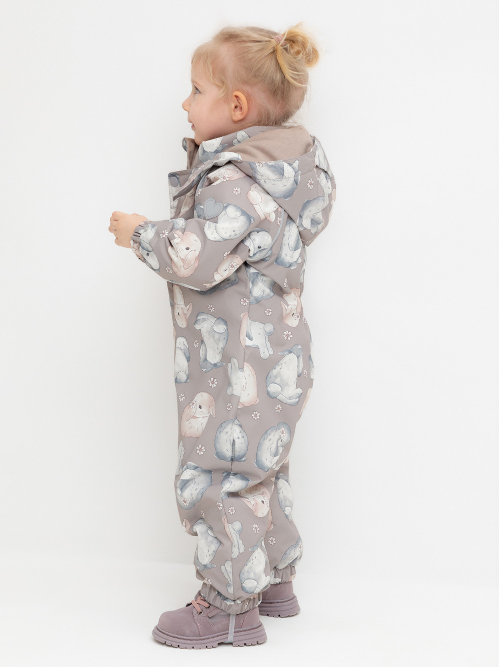 Комбинезоны утепленные для девочки, артикул: ВК 60085/н/55 Ал, цвет: кофейный, фото 3