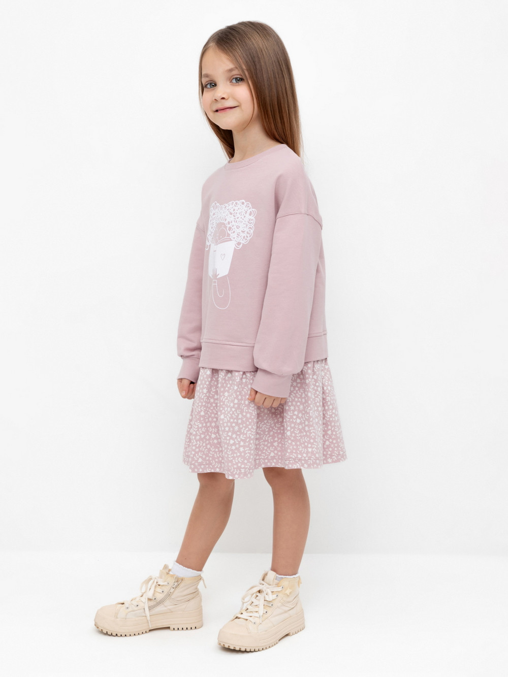 Платье для девочки, артикул: КР 5835, цвет: розовый, фото 3