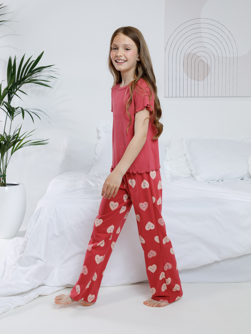 Пижама для девочки, артикул: МП 1659-1, цвет: бордовый, фото 3