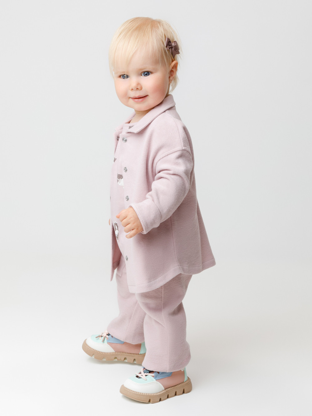 Брюки для девочки, артикул: КР 400843, цвет: розовый, фото 3