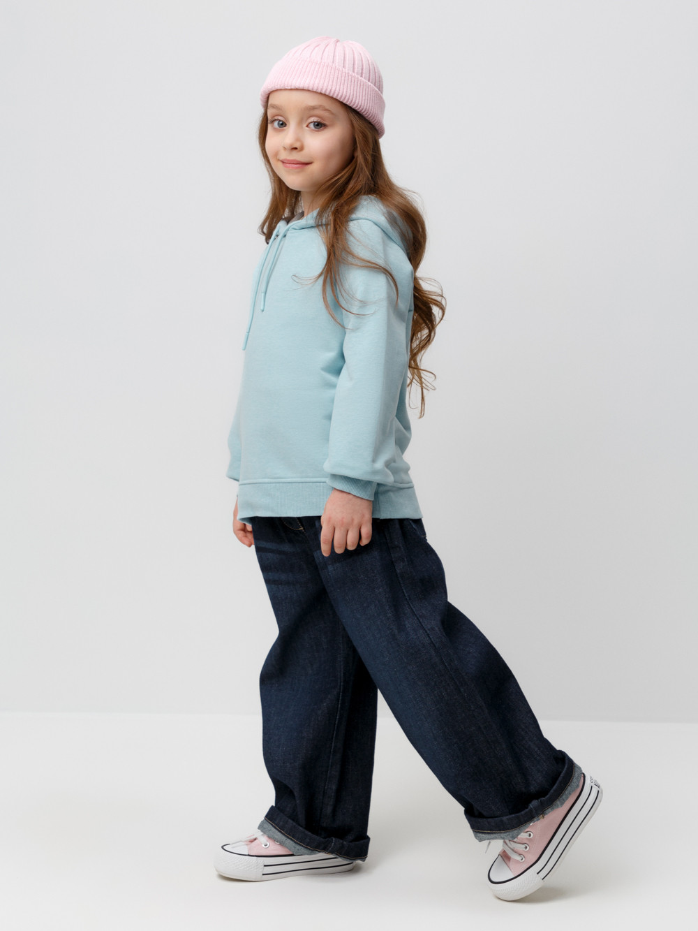 Толстовка для девочки, артикул: К 302278, цвет: голубой, фото 3